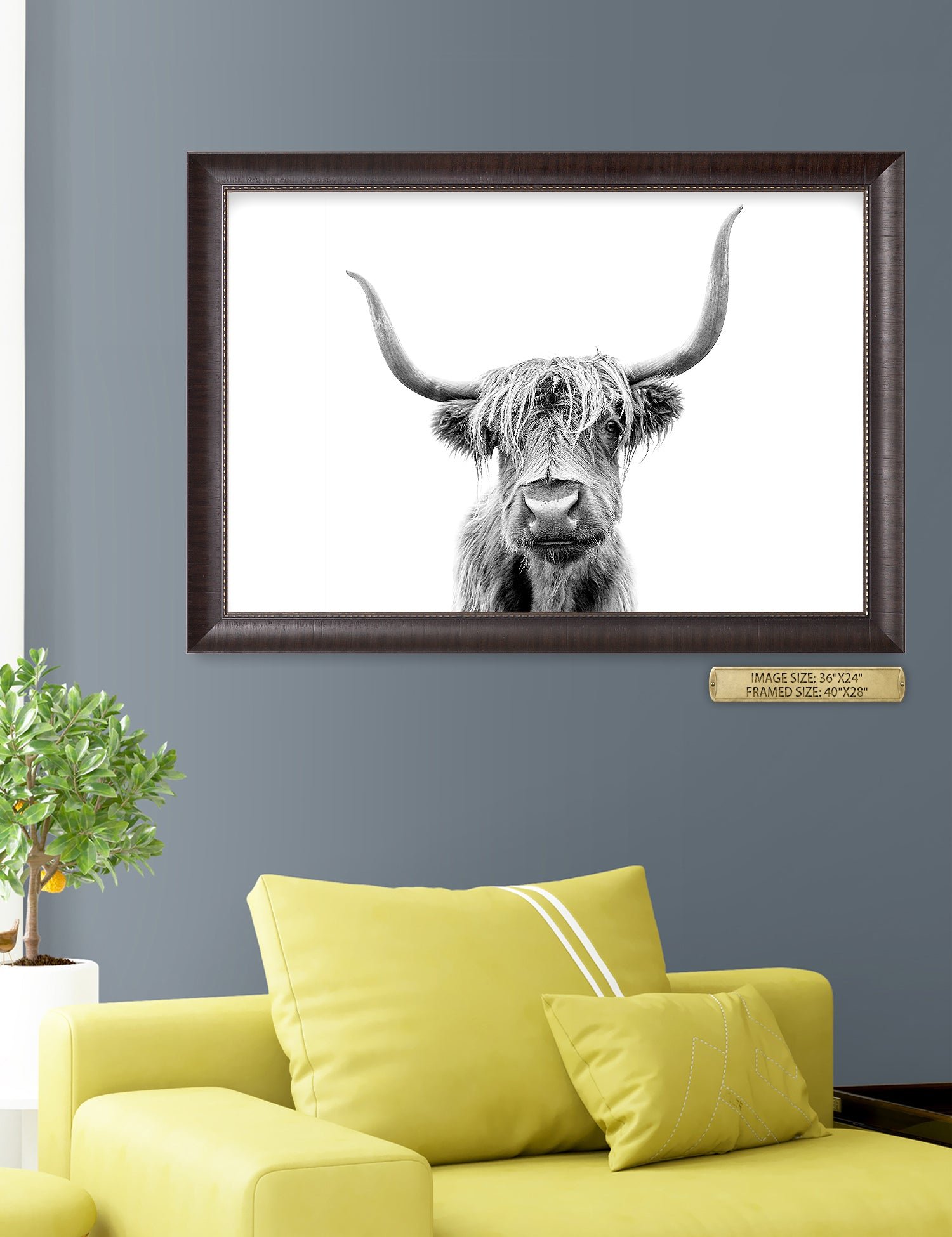 Yak Portrait Wild Animal Wall Art. - Image 147