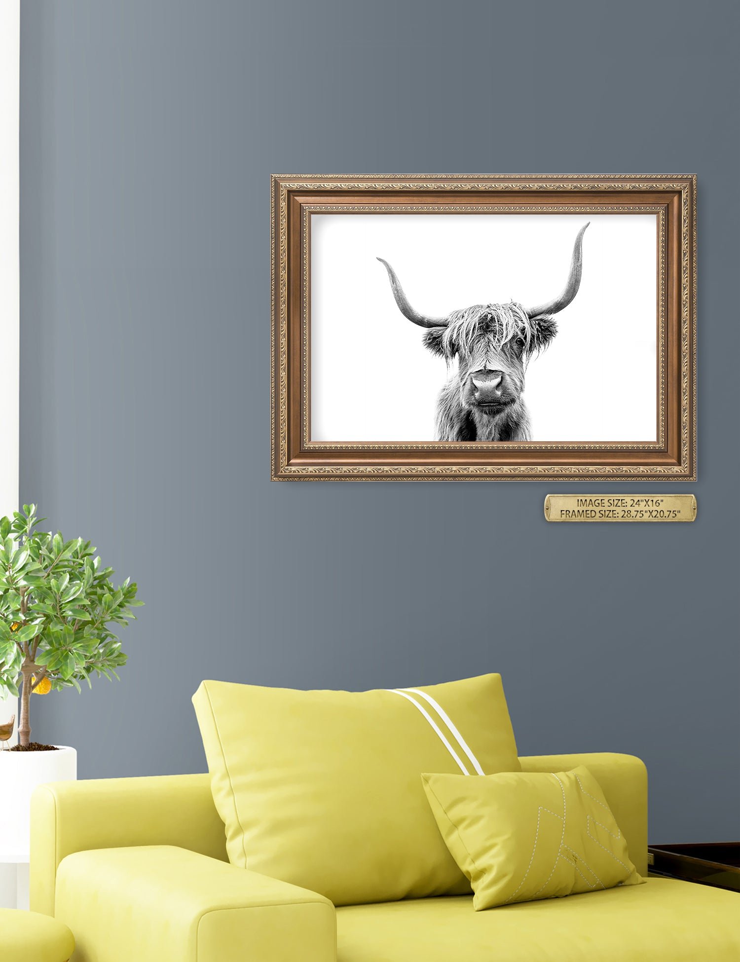 Yak Portrait Wild Animal Wall Art. - Image 67