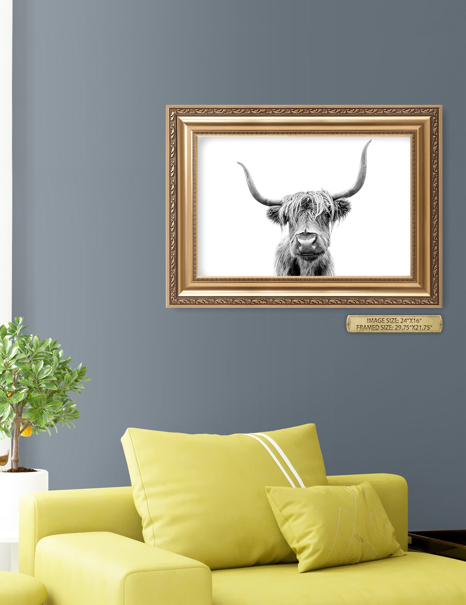 Yak Portrait Wild Animal Wall Art. - Image 71