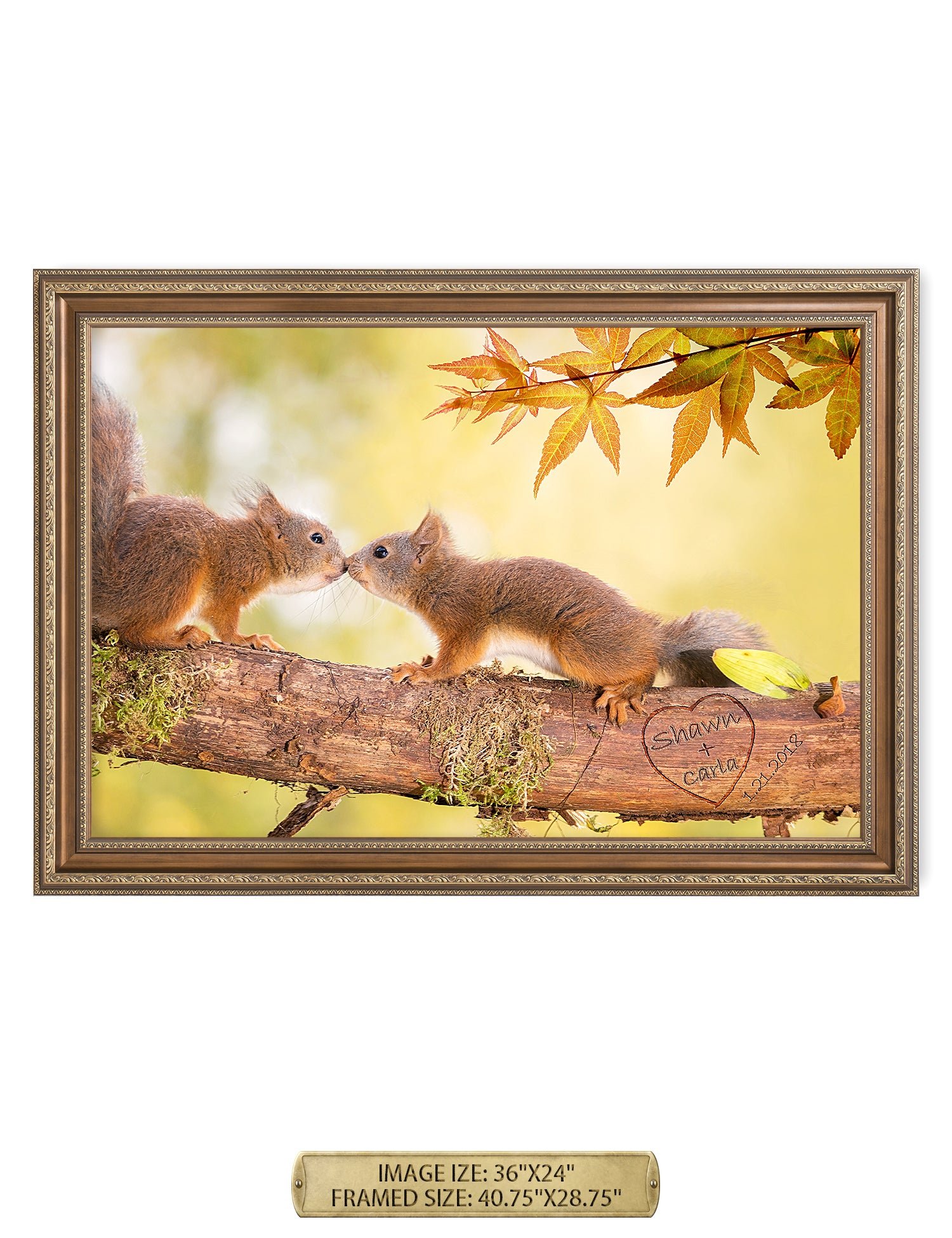 Two Loving Squirrels - Family Tree - Personalized Wall Art. - Image 80