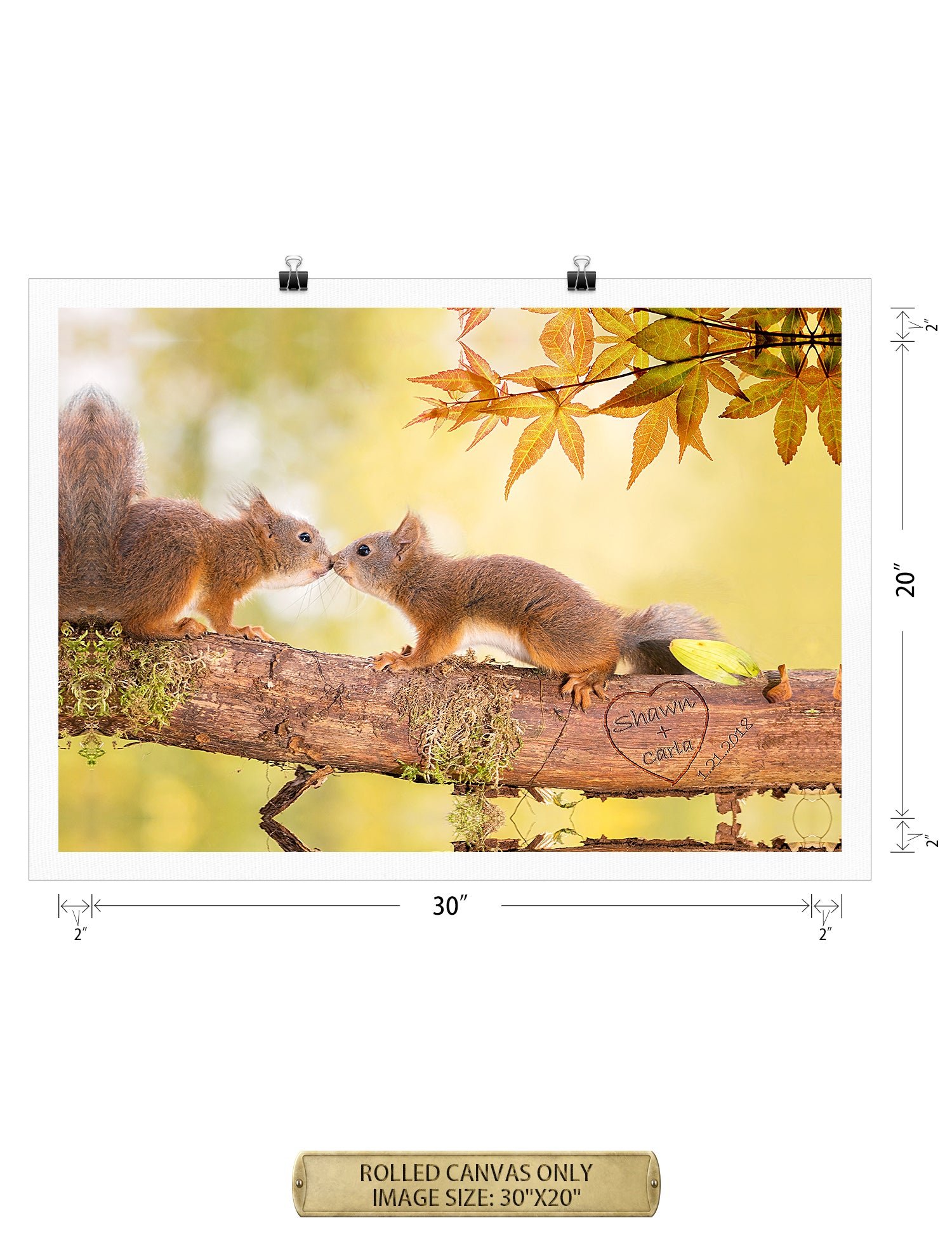 Two Loving Squirrels - Family Tree - Personalized Wall Art. - Image 63