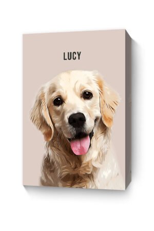 Custom Pet Portraits on Canvas, Rendered in Oil Painting Style.