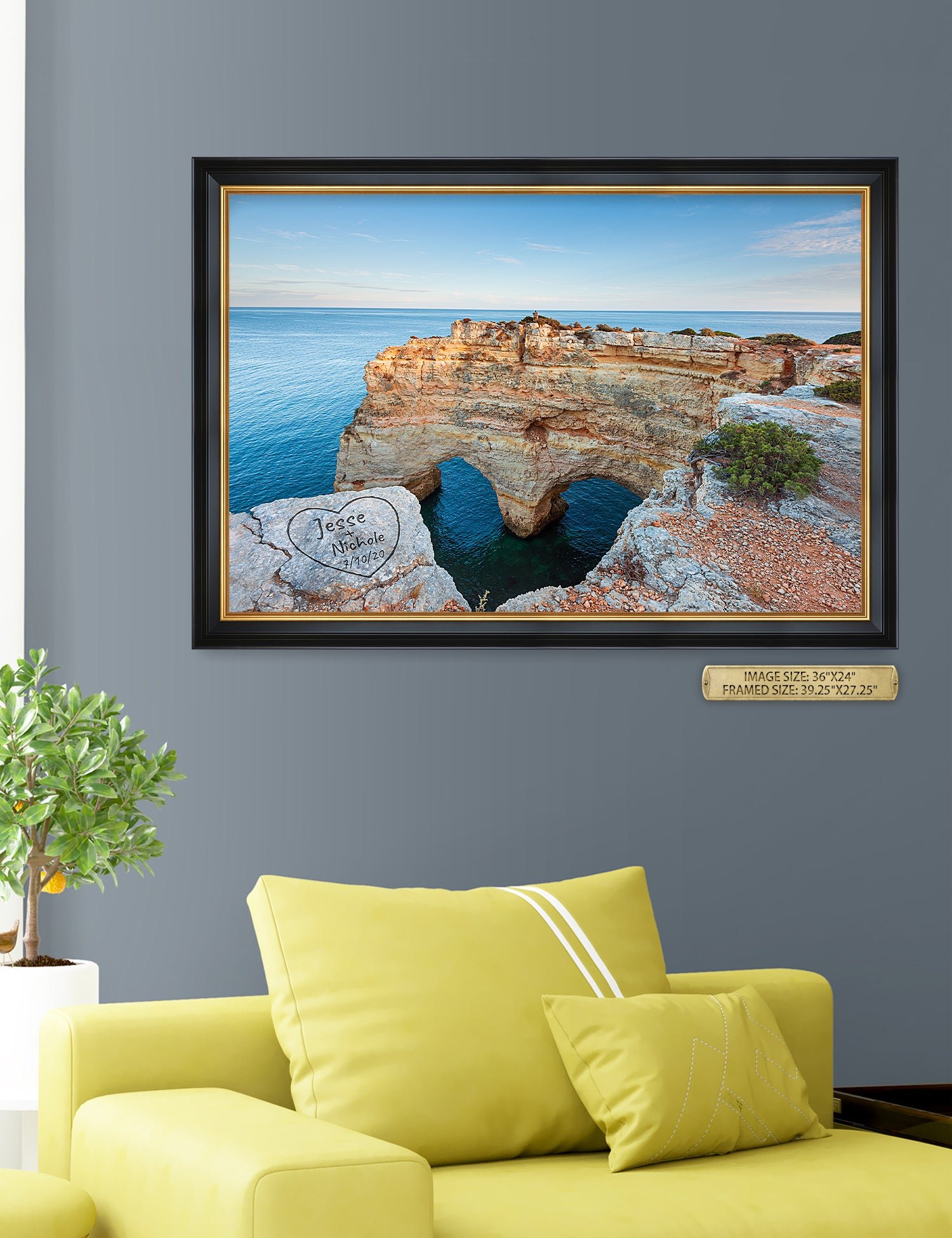 Algarve Amor. Personalized Wall Art With Your Names & Date. - Image 187