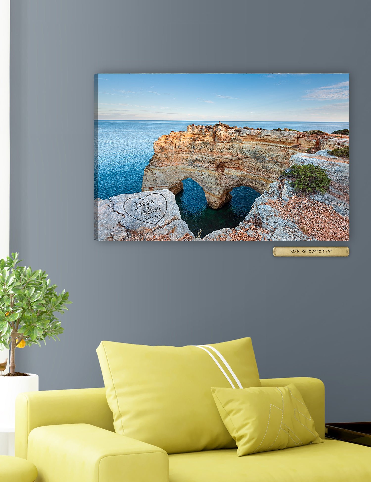 Algarve Amor. Personalized Wall Art With Your Names & Date. - Image 155
