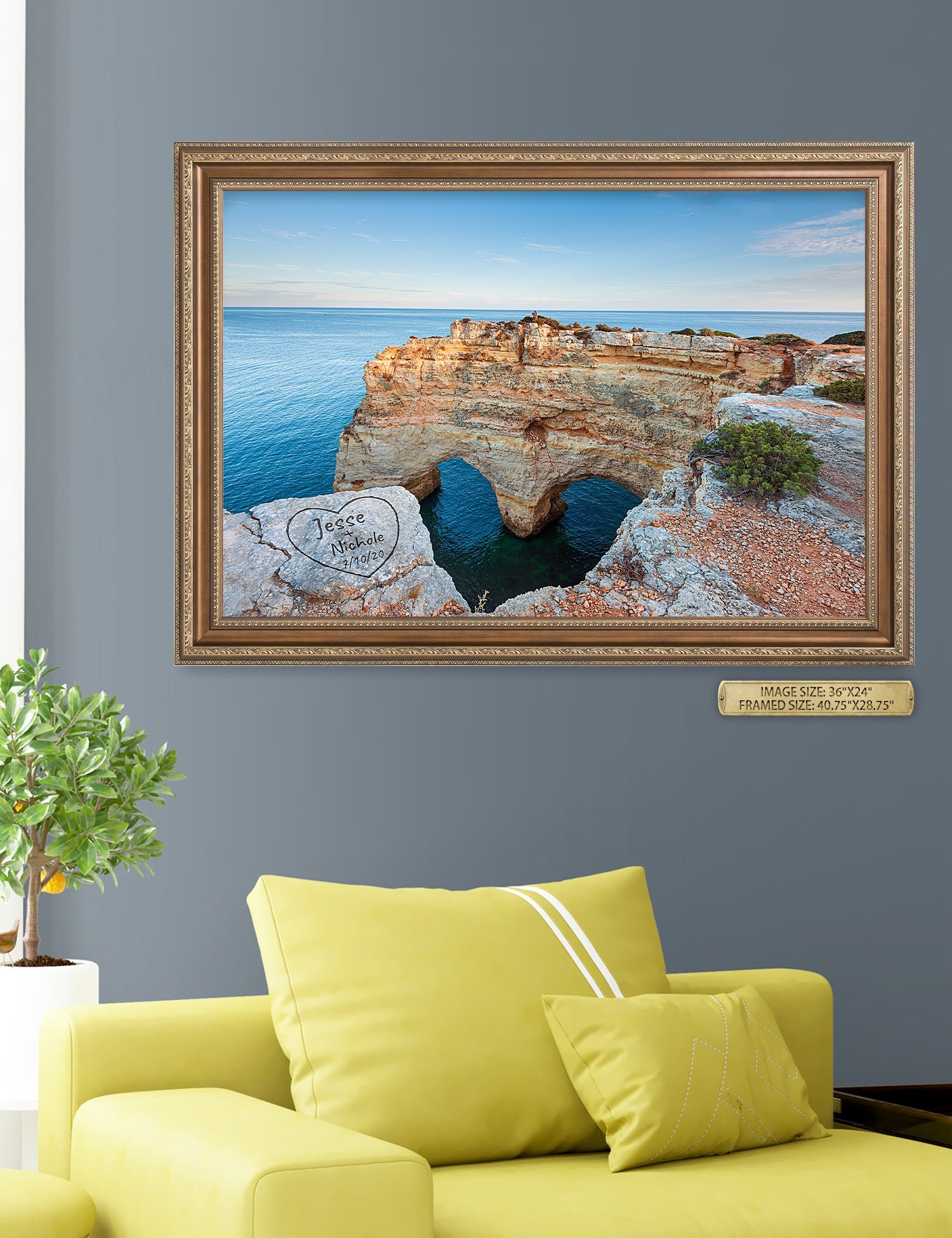 Algarve Amor. Personalized Wall Art With Your Names & Date. - Image 175