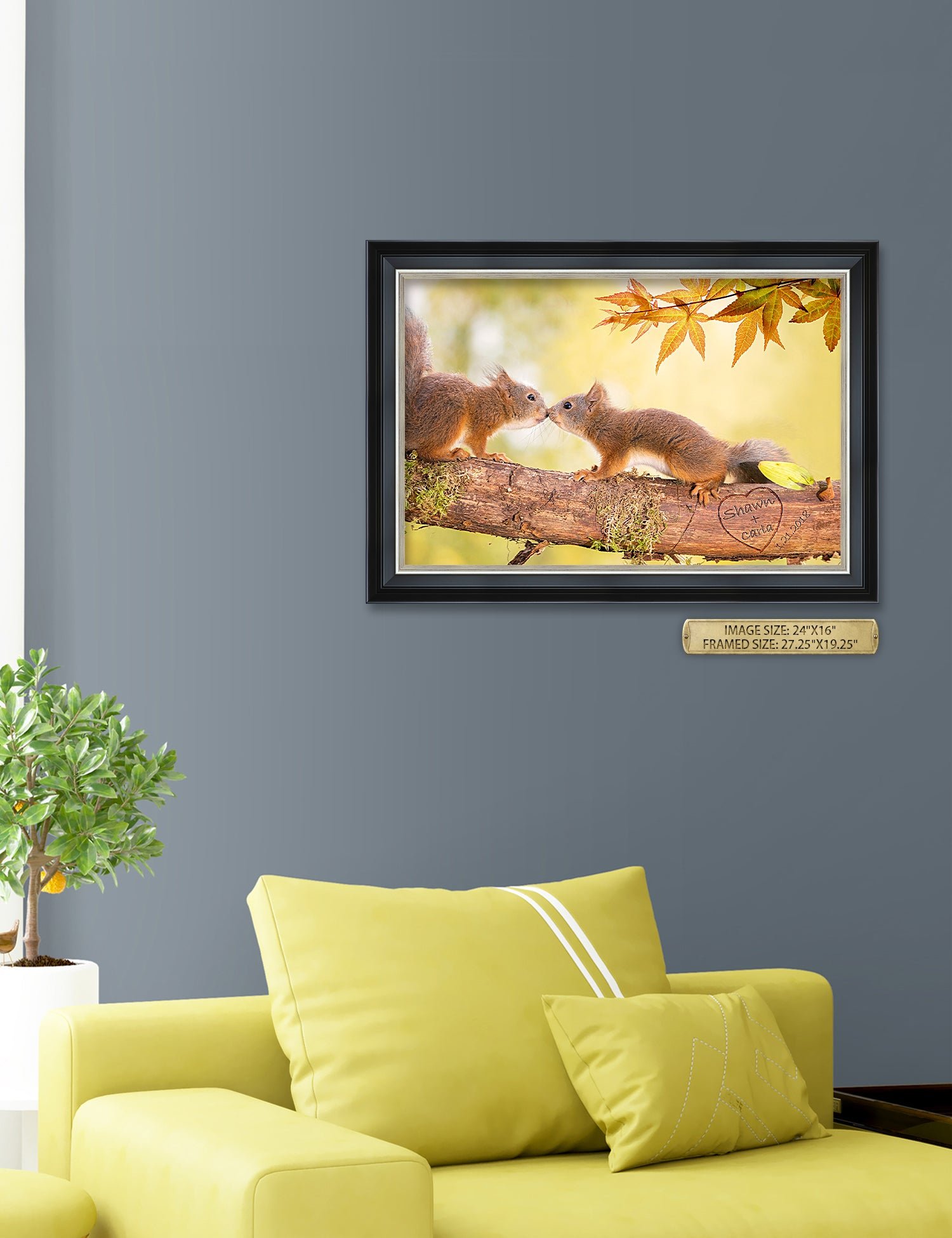 Two Loving Squirrels - Family Tree - Personalized Wall Art. - Image 47